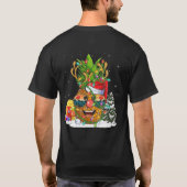Pineapple Christmas Tree Lights Xmas T-shirt (Achterkant)