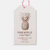 Pineapple chutney zelfgemaakte conserven cadeaulabel (Voorkant)