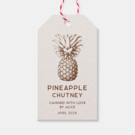 Pineapple chutney zelfgemaakte conserven cadeaulabel