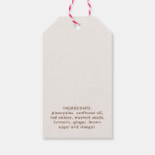 Pineapple chutney zelfgemaakte conserven cadeaulabel (Achterkant)