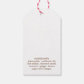 Pineapple chutney zelfgemaakte conserven cadeaulabel (Achterkant)