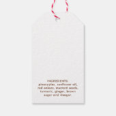 Pineapple chutney zelfgemaakte conserven cadeaulabel (Achterkant)