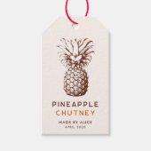 Pineapple chutney zelfgemaakte conserven cadeaulabel (Voorkant)