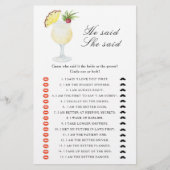 Pineapple Cocktail He said she said bridal shower (Voorkant)