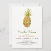Pineapple Couples Douche Uitnodiging (Voorkant)