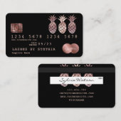 Pineapple Credit Kaart Styled Dripping Gold Visitekaartje (Voorkant / Achterkant)