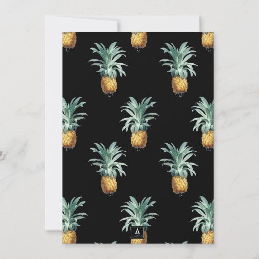 Pineapple Delight Wedding Kaart (Achterkant)