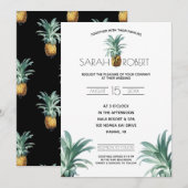 Pineapple Delight Wedding Kaart (Voorkant / Achterkant)