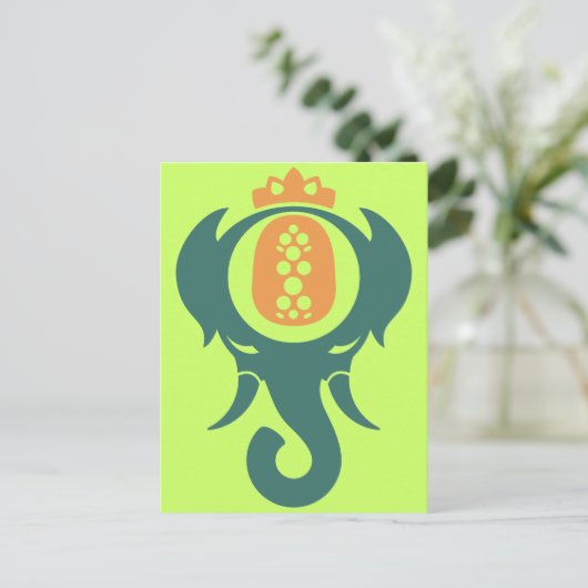 Pineapple Elephant Briefkaart (Staand voorkant)