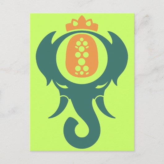 Pineapple Elephant Briefkaart (Voorkant)
