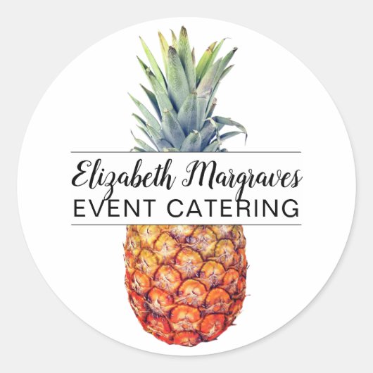 Pineapple Event Catering Promotie Ronde Sticker (Voorkant)