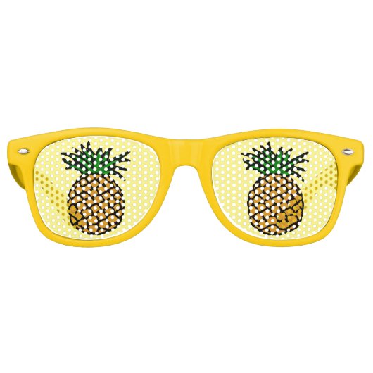 Pineapple Eyes Funny Food Shades Retro Zonnebril (Voorkant)