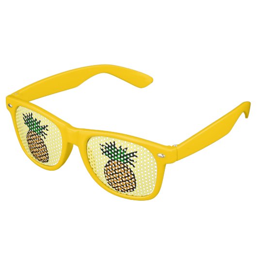 Pineapple Eyes Funny Food Shades Retro Zonnebril (Gekanteld)