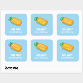 Pineapple Float Pool Verjaardagsfeest Stickers (Vel)