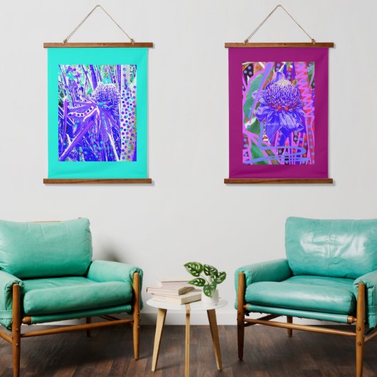 Pineapple Flowers aan het woord DUO Hangend Wandkleed (Woonkamer)