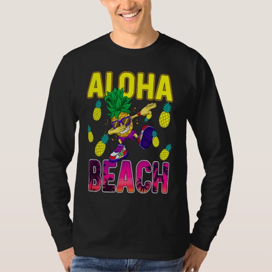 Pineapple for Women Men Dabbing Aloha Hawaii Summ T-shirt (Voorkant)