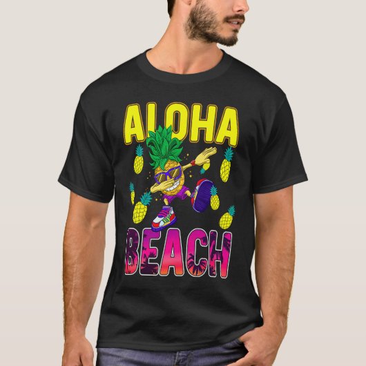 Pineapple for Women Men Dabbing Aloha Hawaii Summ T-shirt (Voorkant)