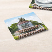 Pineapple Fountain in Charleston, SC Kartonnen Onderzetters (Schuin)