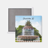 Pineapple Fountain in Charleston, SC Magneet (Voorkant / Achterkant)