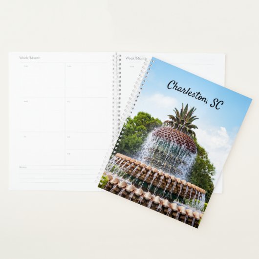 Pineapple Fountain in Charleston, SC Planner (Display)