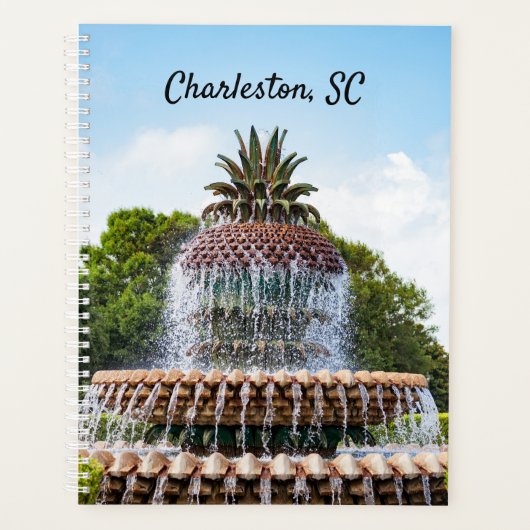 Pineapple Fountain in Charleston, SC Planner (Voorkant)