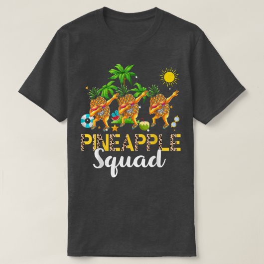 Pineapple Funny Squad Dabbing Three Pineapples Sun T-shirt (Design voorkant)