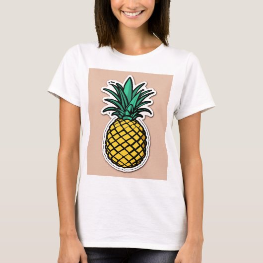 "Pineapple Graphic T-Shirt Design" (Voorkant)