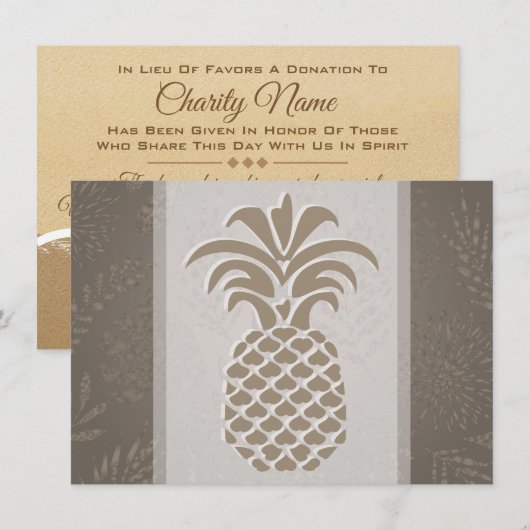 Pineapple Hartelijk Dank Kaarten (Voorkant / Achterkant)