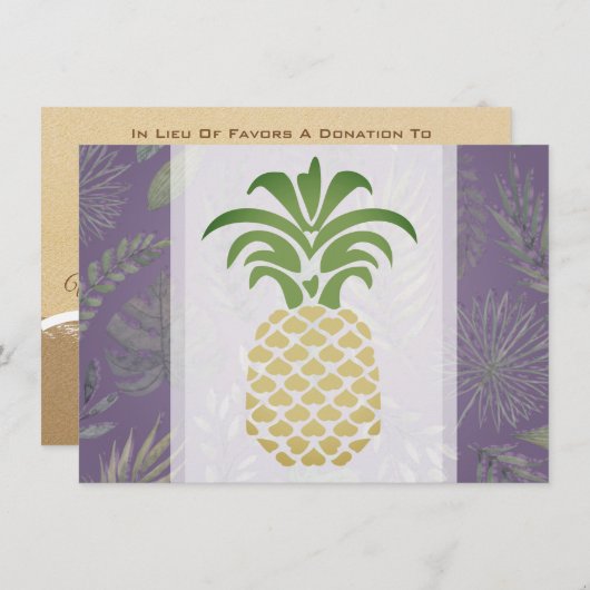 Pineapple Harten Bedankkaarten Bedankkaart (Voorkant / Achterkant)