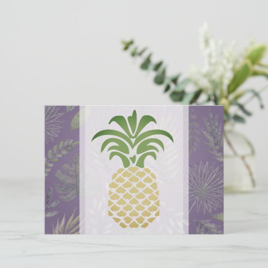 Pineapple Harten Bedankkaarten Bedankkaart (Staand voorkant)