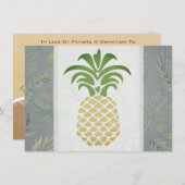 Pineapple Harten Dank je kaarten (Voorkant / Achterkant)