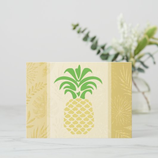 Pineapple Harten Dank je Kaarten (Staand voorkant)