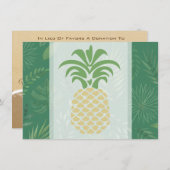 Pineapple Hartjes Bedankkaartjes Bedankkaart (Voorkant / Achterkant)