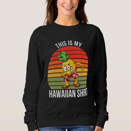 Pineapple Hawaiian Tropical Sunset Trui (Voorkant)