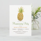 Pineapple Housewarming Party Uitnodiging (Staand voorkant)