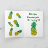 Pineapple Humorous Birthday Kaart (Binnen)