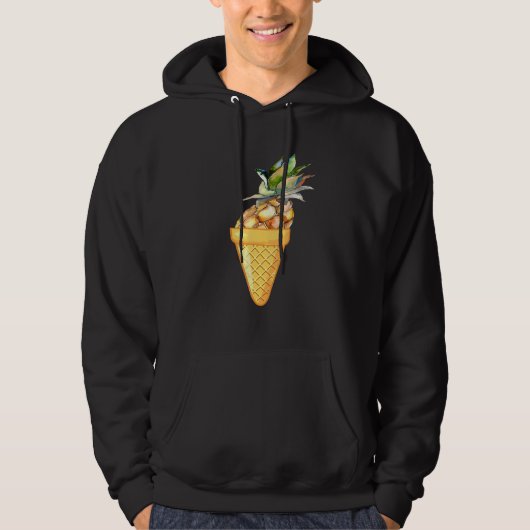 PINEAPPLE ICE CREAM - FRUIT EN ICE CREAM COLLECTI HOODIE (Voorkant)