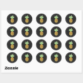 Pineapple Island Gepersonaliseerde Catering Sticke Ronde Sticker (Vel)