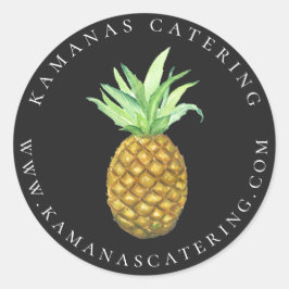 Pineapple Island Gepersonaliseerde Catering Sticke Ronde Sticker