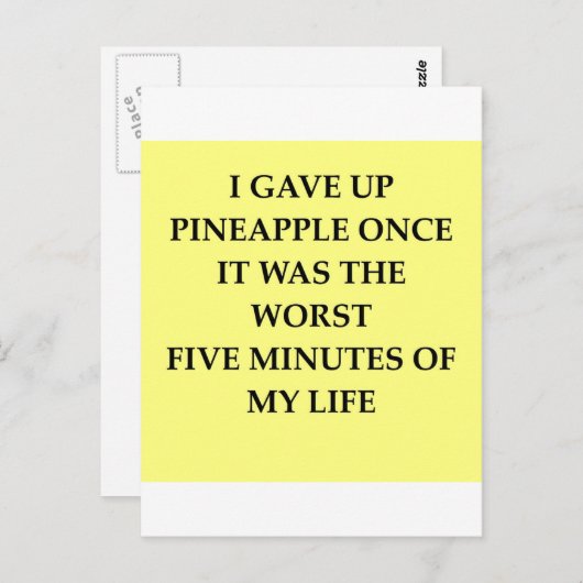 PINEAPPLE.jpg Briefkaart (Voorkant / Achterkant)