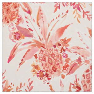 PINEAPPLE JUICE Peach Tropisch Floral Stof
