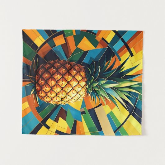 Pineapple Kaleidoscope - Pineapple Empire Design Wandkleed (Voorkant (horizontaal))
