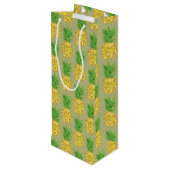 Pineapple Khaki Wijn Cadeautas (Achterkant Gekanteld)