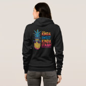 Pineapple Kinda Sweet Kinda Stabby Zip Hoodie (Achterkant volledig)