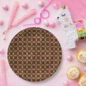 Pineapple Log Cabin Patchwork Ontwerp Papieren Bordje (Feest)