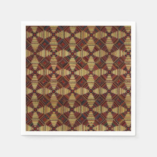 Pineapple Log Cabin Patchwork Ontwerp Servet (Voorkant)
