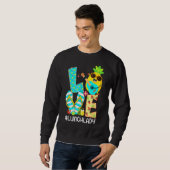 Pineapple Love Lunch Lady Hallo Summer Vacation Fl Trui (Voorkant volledig)