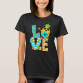 Pineapple Love Lunch Lady Hallo Summer Vibes T-shirt (Voorkant)