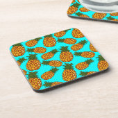 Pineapple Love Pattern - Tasty Tropical Exotic Bier Onderzetter (Linkerzijde)