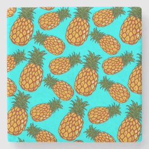 Pineapple Love Pattern - Tasty Tropical Exotic Stenen Onderzetter